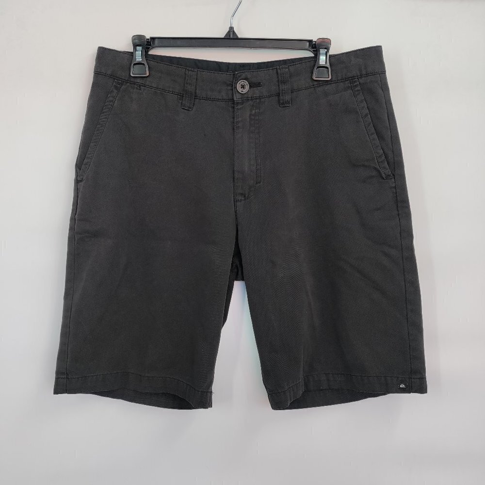 Quiksilver High-Rise Relaxed Straight Fit Denim Shorts Size 31 Men Black